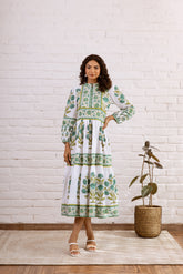 RAMA GREEN MUGHAL BOOTA MAXI