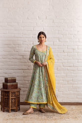 GAZALA LIME ANARKALI SET OF 3