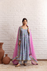 SKY BLUE ANARKALI SET OF 3