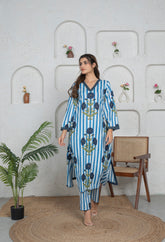 UROOZ BLUE MUGHAL TWIN SET OF 2