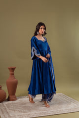 ROYAL BLUE ANARKALI SET