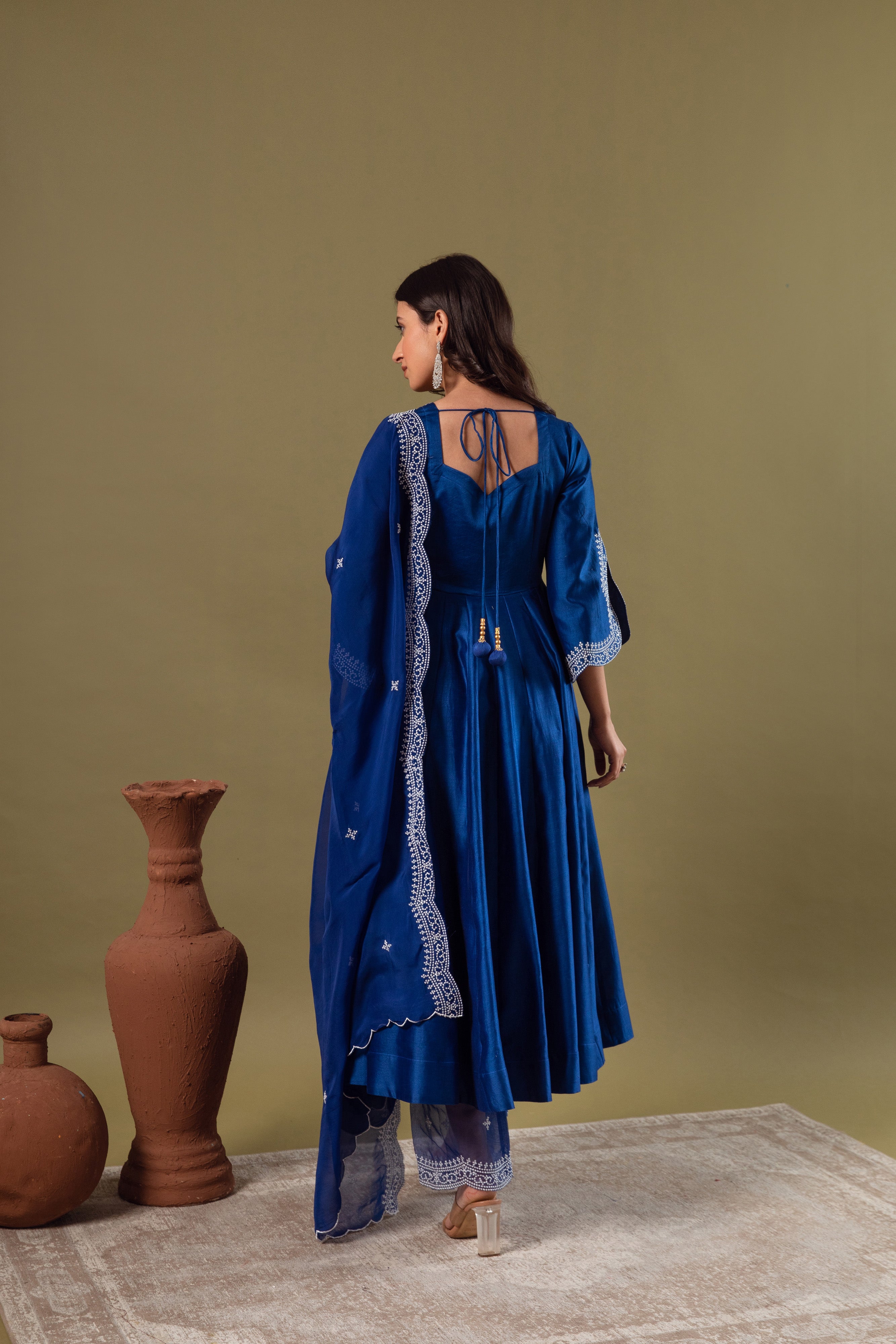 ROYAL BLUE ANARKALI SET