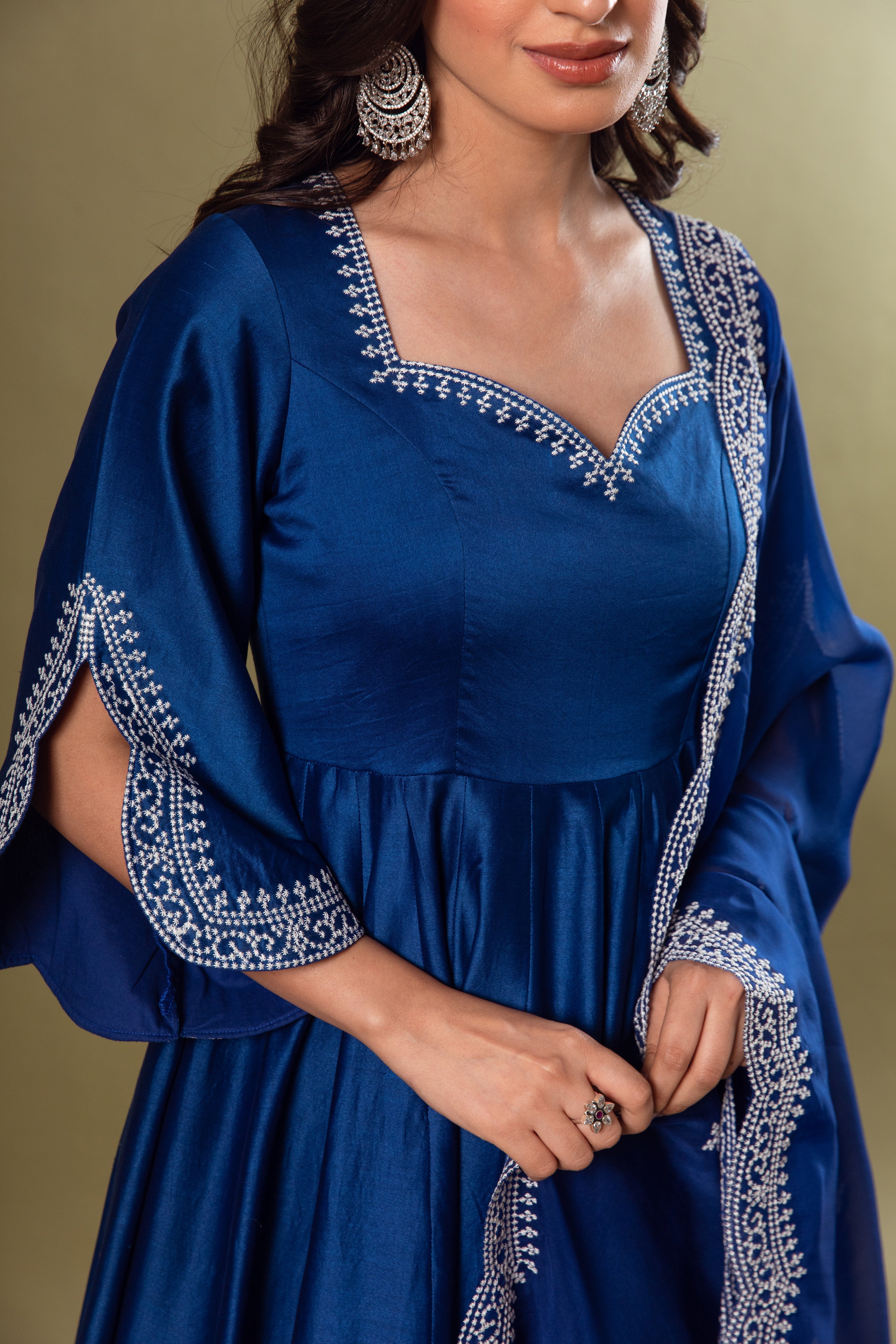 ROYAL BLUE ANARKALI SET