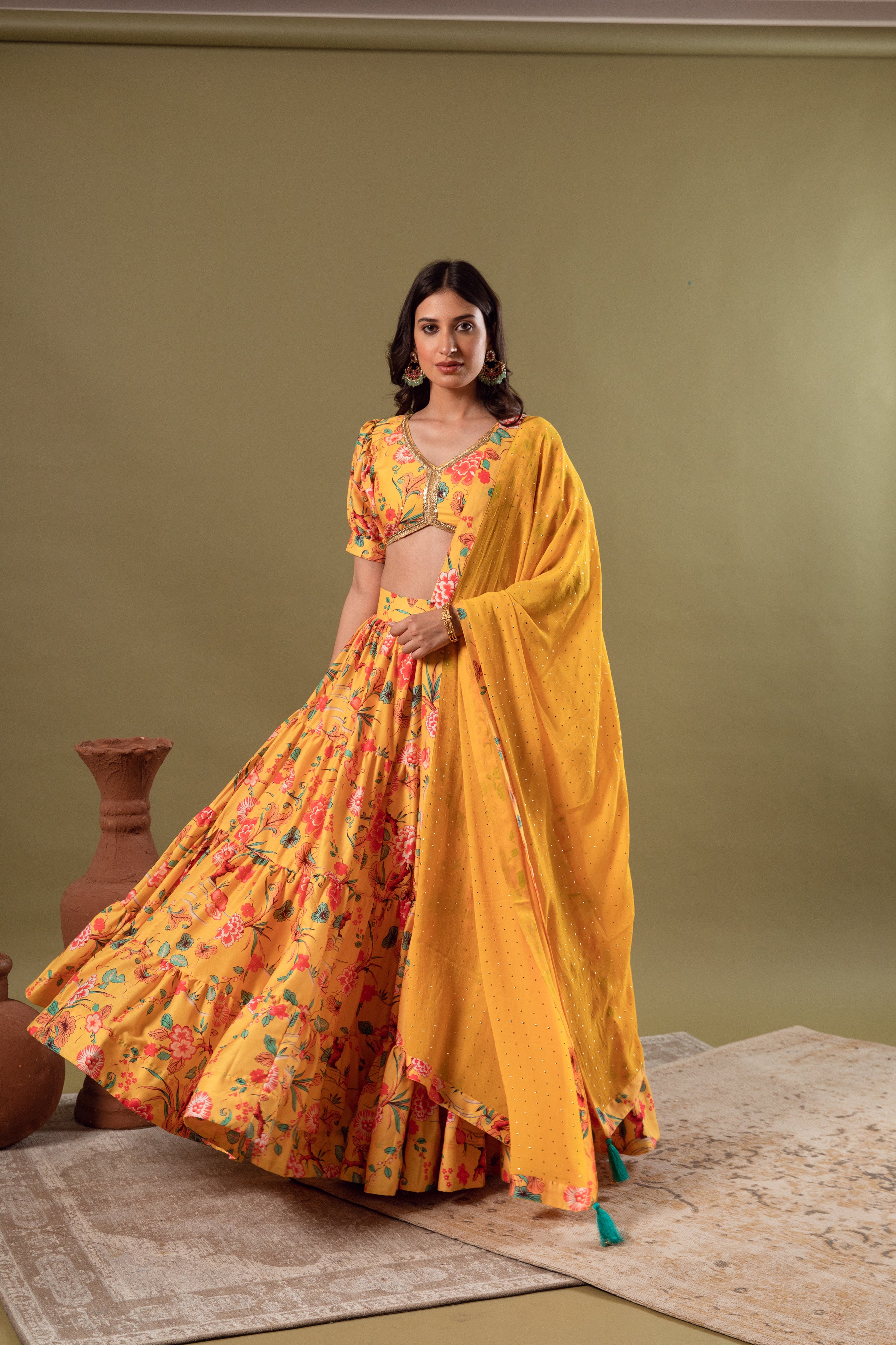 YELLOW LEHENGA SET