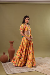 YELLOW LEHENGA SET