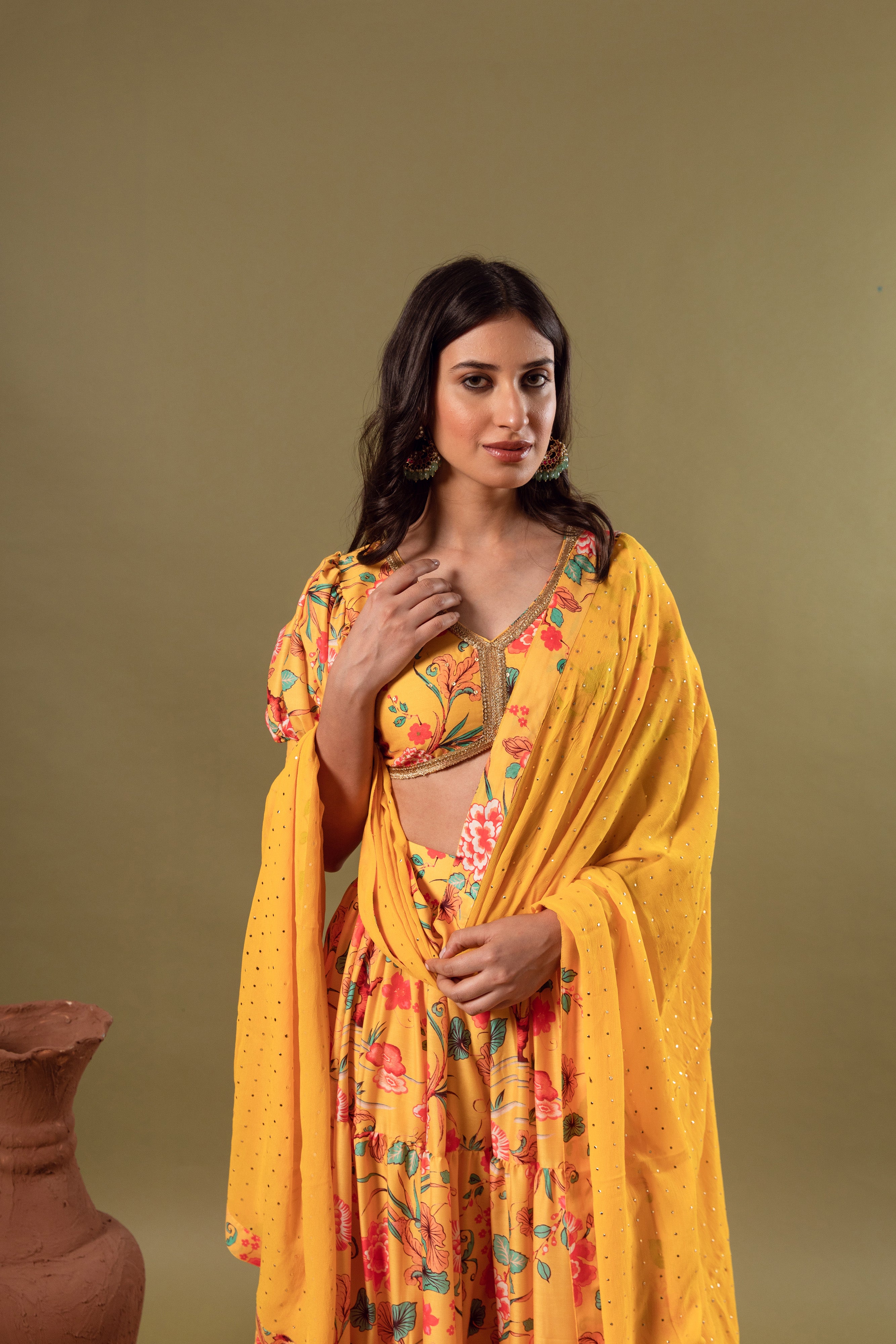 YELLOW LEHENGA SET