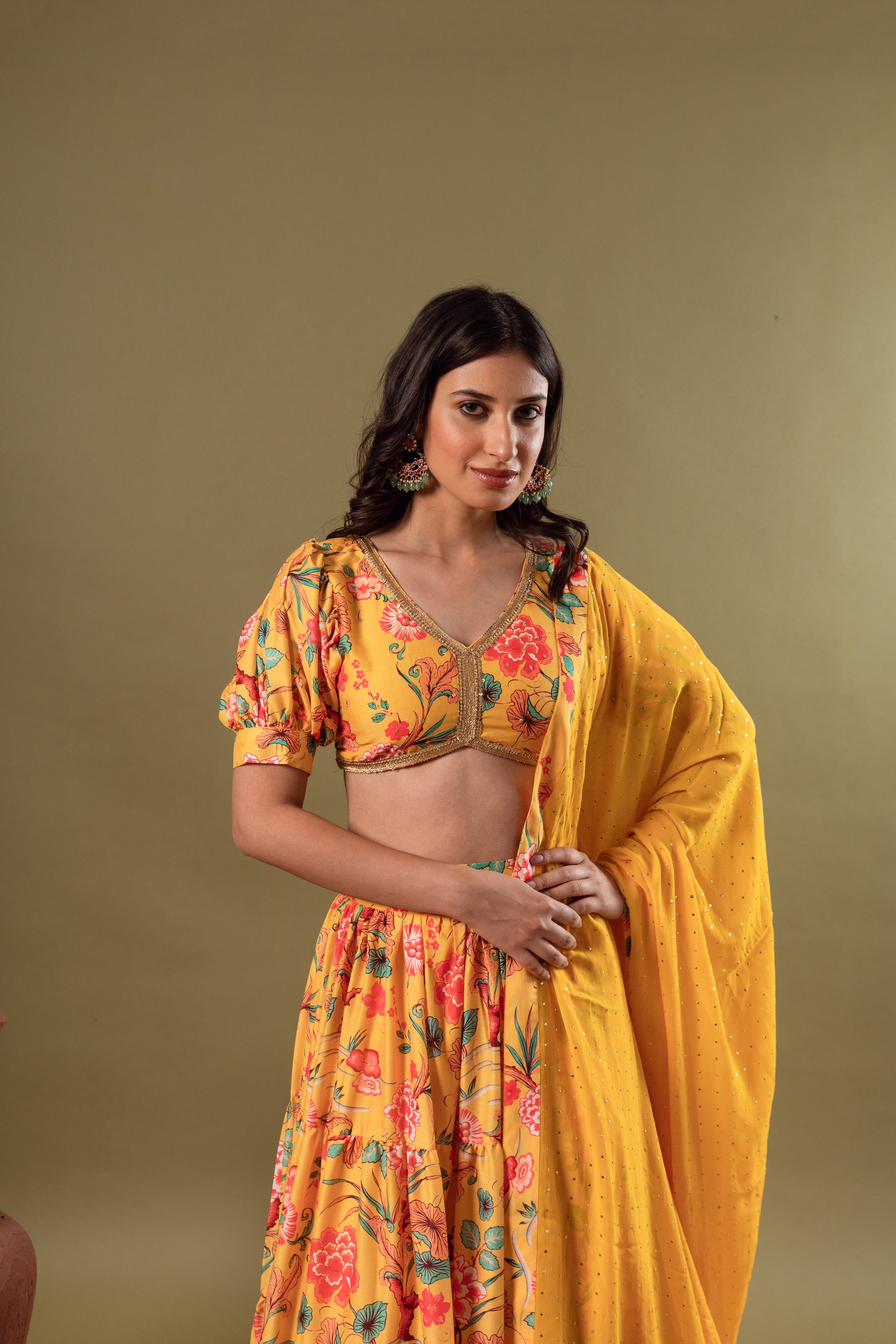 YELLOW LEHENGA SET