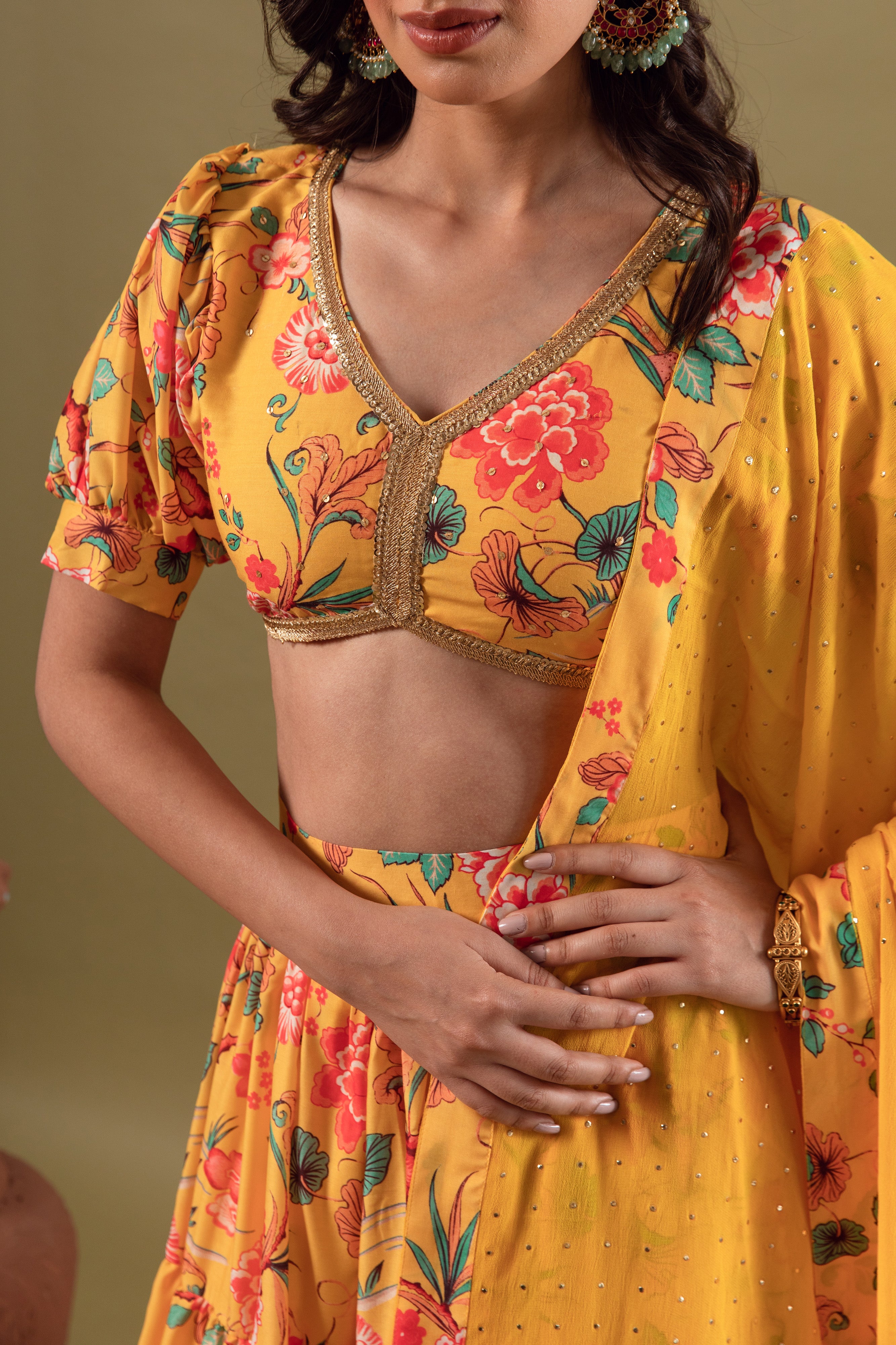 YELLOW LEHENGA SET