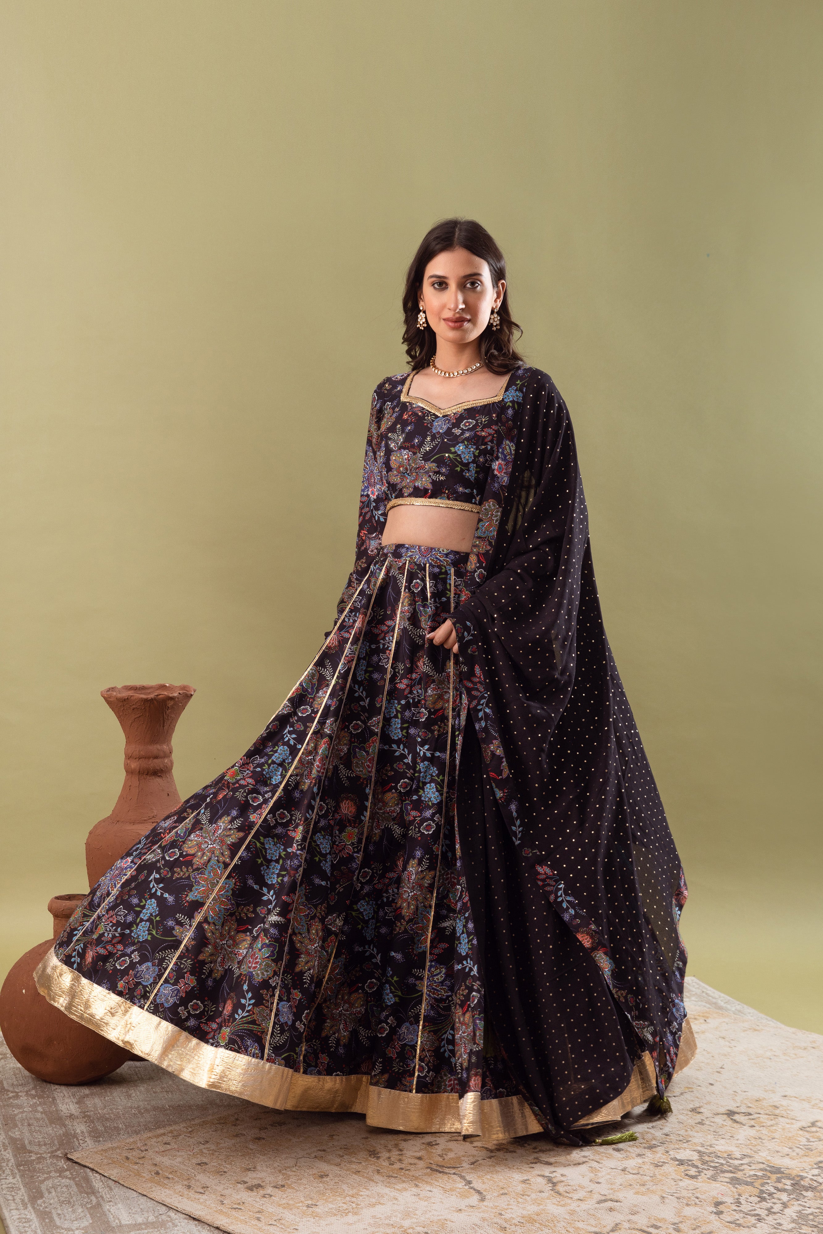 DARK BLUE LEHENGA SET