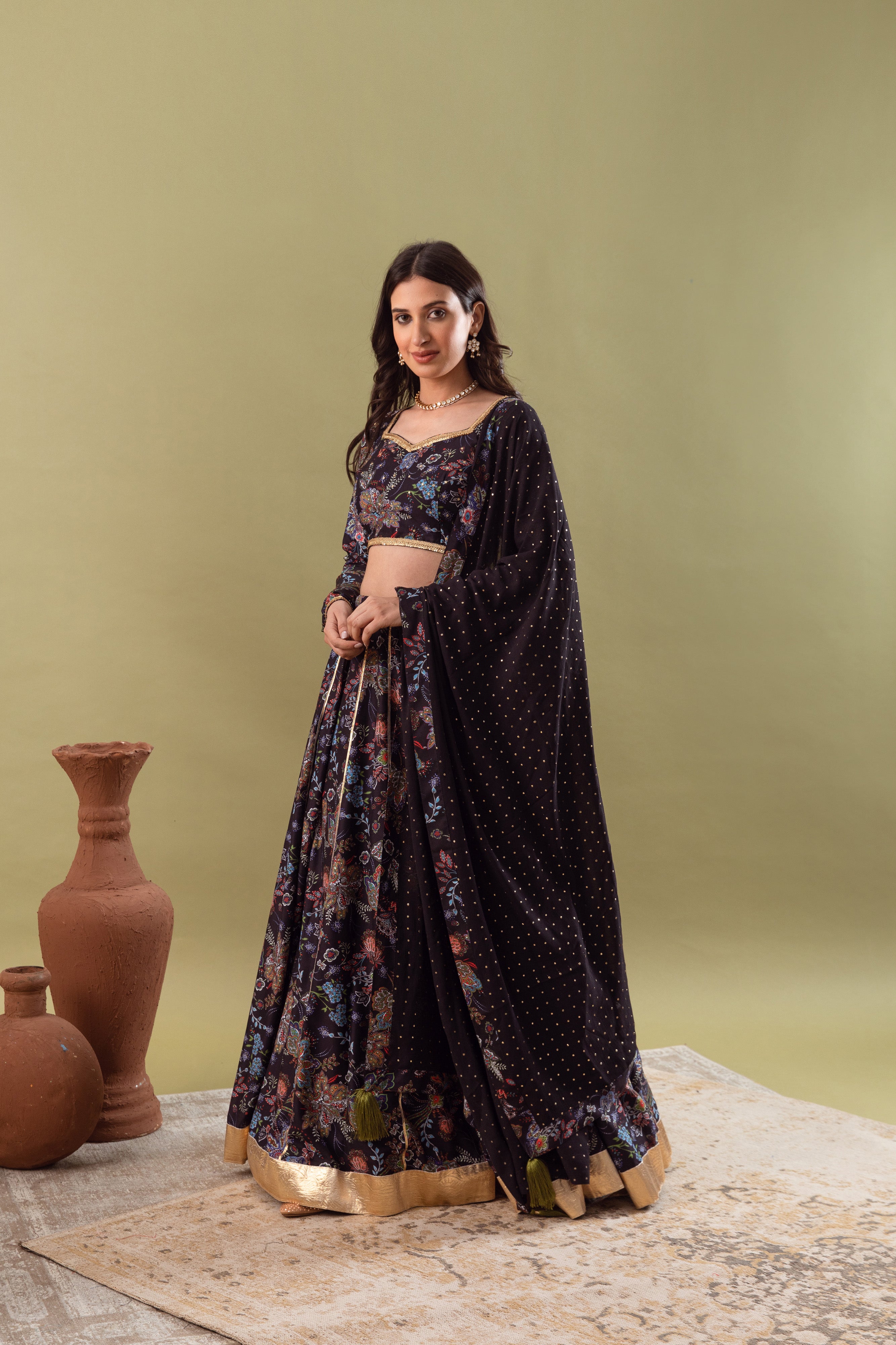 DARK BLUE LEHENGA SET