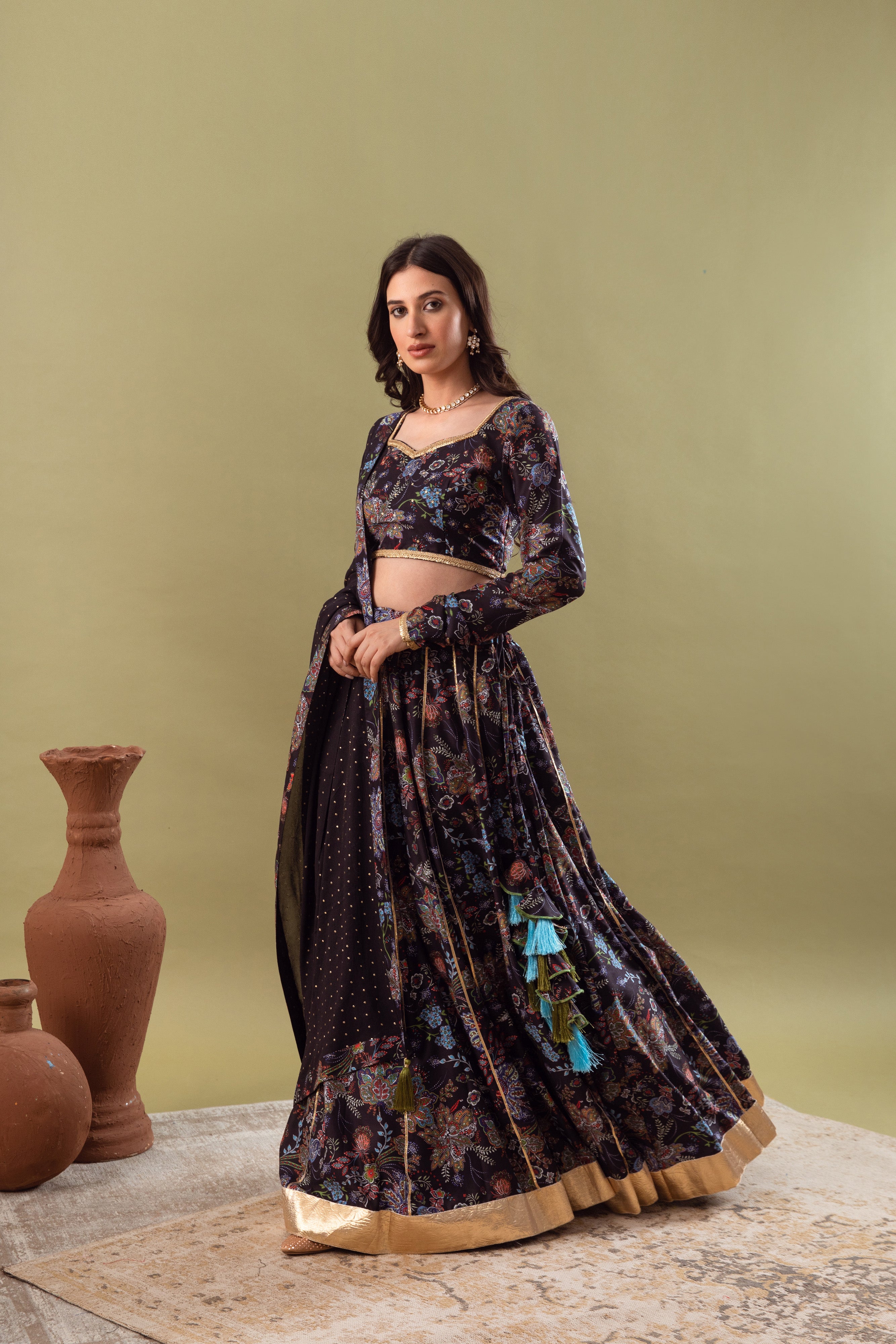 DARK BLUE LEHENGA SET